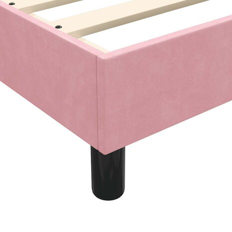Boxspring zonder matras fluweel roze 140x210 cm 8