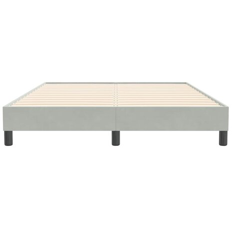 Boxspring zonder matras fluweel lichtgrijs 160x210 cm 5