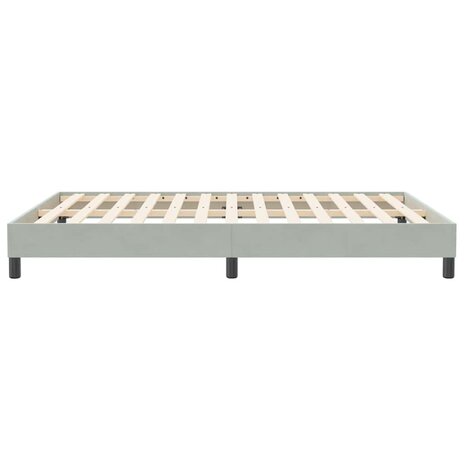 Boxspring zonder matras fluweel lichtgrijs 160x210 cm 6