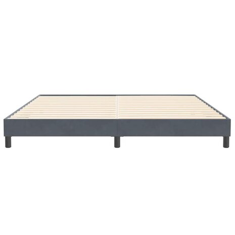 Boxspringbed zonder matras 200x210 cm fluweel donkergrijs 5