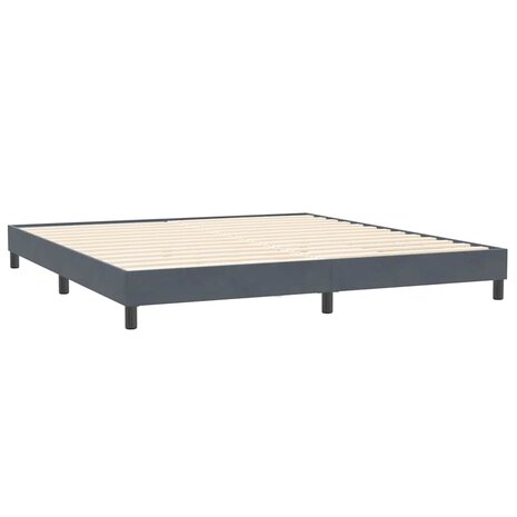 Boxspringbed zonder matras 200x210 cm fluweel donkergrijs 7