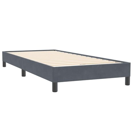 Boxspring zonder matras fluweel donkergrijs 80x220 cm 7