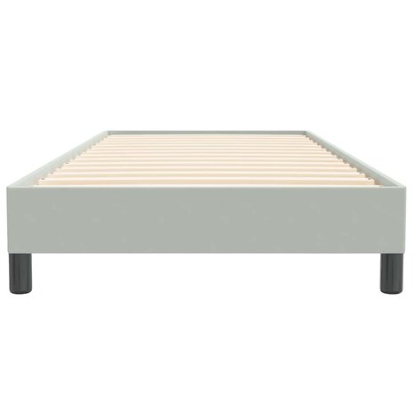 Boxspring zonder matras fluweel lichtgrijs 90x220 cm 5