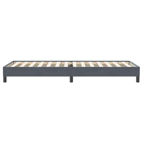 Boxspring zonder matras fluweel donkergrijs 100x220 cm 6