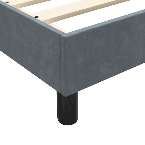 Boxspring zonder matras fluweel donkergrijs 100x220 cm 8