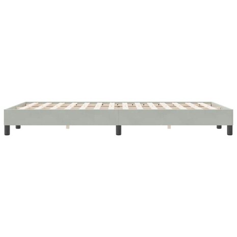 Boxspring zonder matras fluweel lichtgrijs 120x220 cm 6