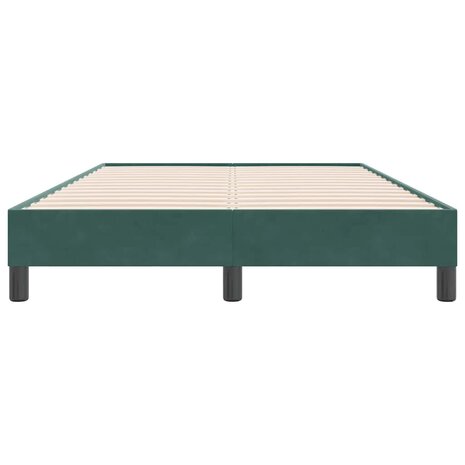 Boxspring zonder matras fluweel donkergroen 120x220 cm 5