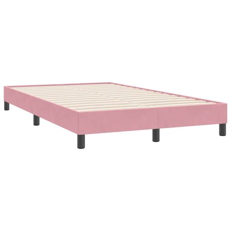 Boxspring zonder matras fluweel roze 120x220 cm 4