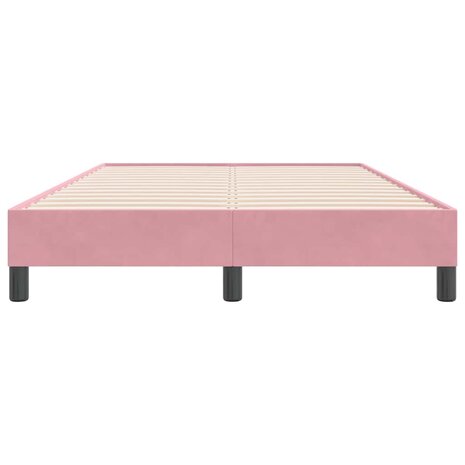 Boxspring zonder matras fluweel roze 120x220 cm 5