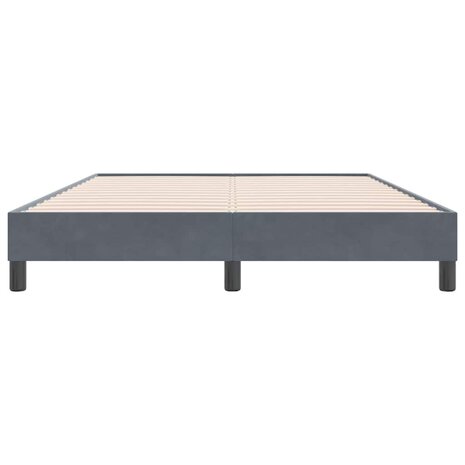 Boxspring zonder matras fluweel donkergrijs 140x220 cm 5