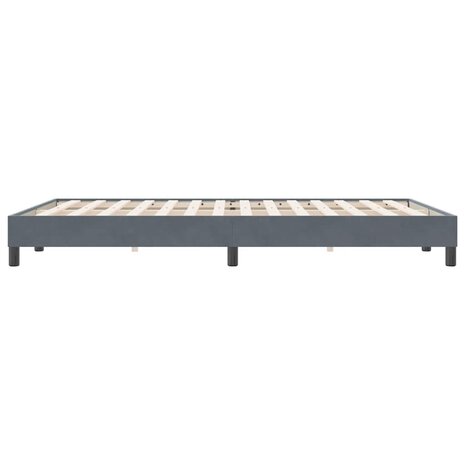 Boxspring zonder matras fluweel donkergrijs 140x220 cm 6