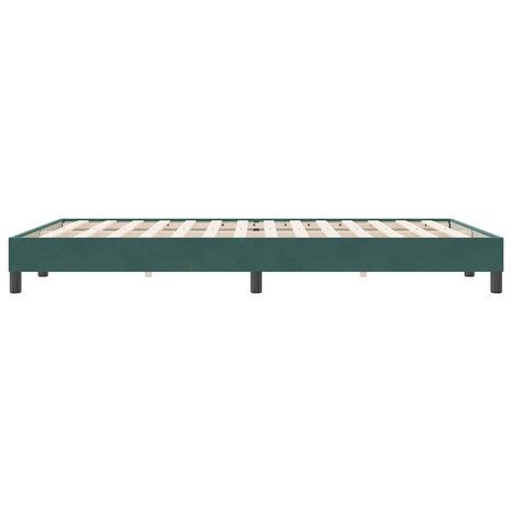 Boxspring zonder matras fluweel donkergroen 140x220 cm 6