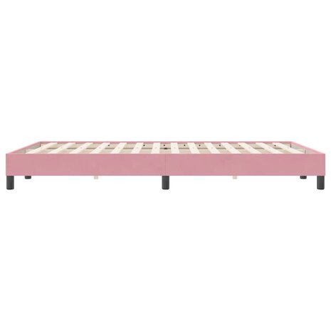 Boxspring zonder matras fluweel roze 140x220 cm 6