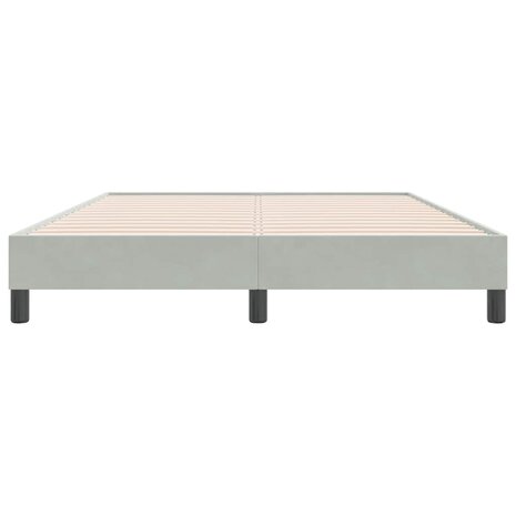 Boxspring zonder matras fluweel lichtgrijs 160x220 cm 5