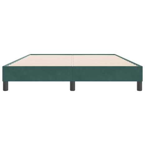 Boxspring zonder matras fluweel donkergroen 160x220 cm 5