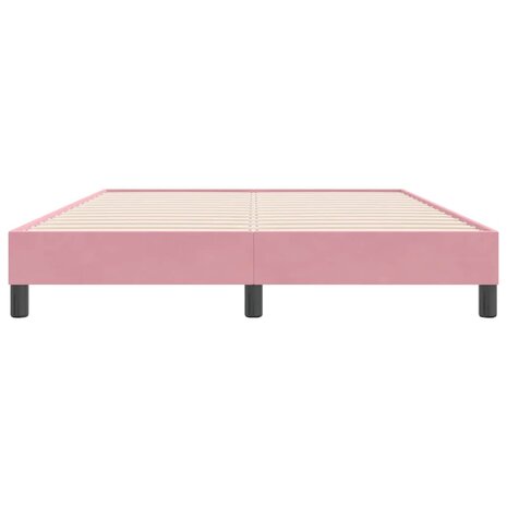 Boxspring zonder matras fluweel roze 160x220 cm 5