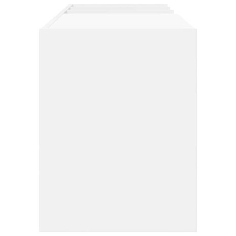 Platenkast met plank Wit 78.5 x 35 x 45 cm Bewerkt hout 6