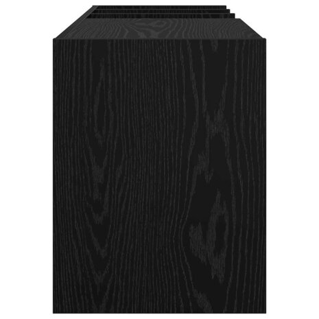 Platenkast met plank Zwart Eiken 78.5 x 35 x 45 cm Bewerkt hout 6