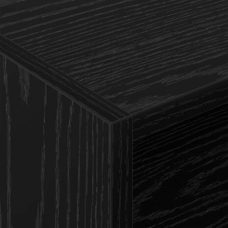 Platenkast met plank Zwart Eiken 78.5 x 35 x 45 cm Bewerkt hout 8