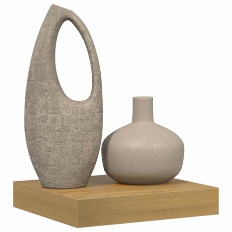 Wandplank Wandgemonteerd Bruin 23 x 23,5 x 4 cm Bewerkt hout 3