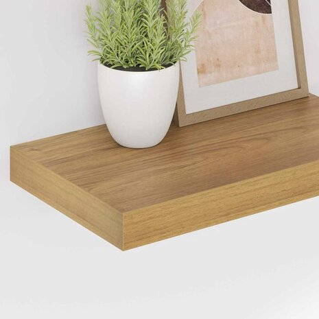 Wandplank Wandgemonteerd Bruin 40 x 23,5 x 4 cm Bewerkt hout 5