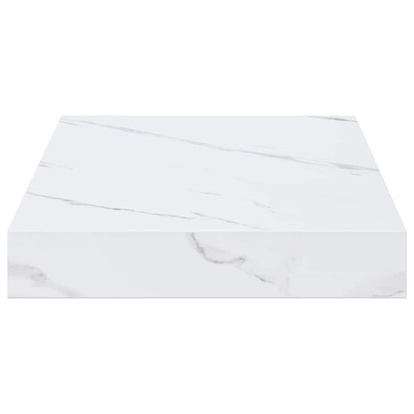 Wandplank met opslag Wit Marmer 40 x 23,5 x 4 cm Bewerkt hout 7