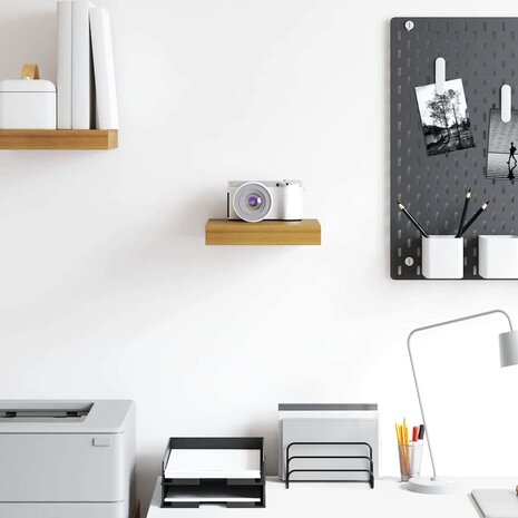 Wandplank Wandgemonteerd Beige 23 x 23,5 x 4 cm Bewerkt hout 4