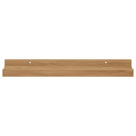 Wandplank met plank 2 pcs Bruin 40 x 9 x 3 cm Bewerkt hout 7