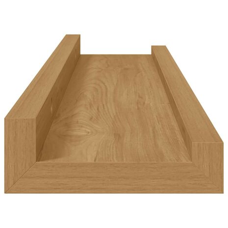 Wandplank met plank 2 pcs Bruin 40 x 9 x 3 cm Bewerkt hout 8