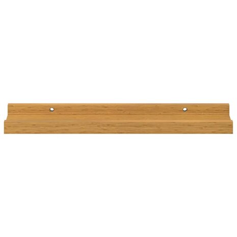 Wandplank met plank 2 pcs Beige 40 x 9 x 3 cm Bewerkt hout 7