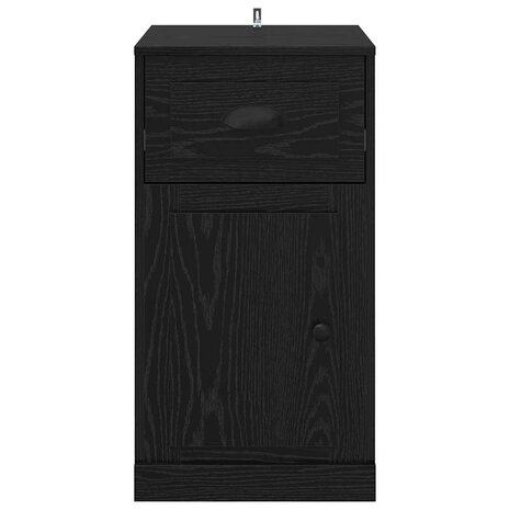 Bijzetkast Zwart Eiken 40 x 50 x 75 cm Bewerkt hout 6