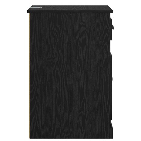 Bijzetkast Zwart Eiken 40 x 50 x 75 cm Bewerkt hout 7