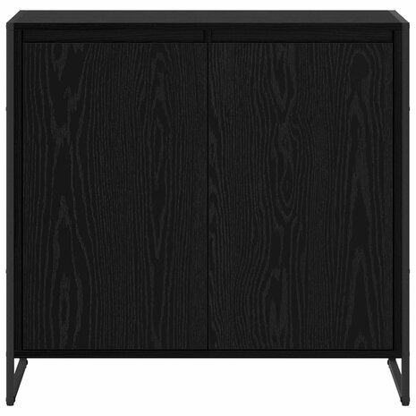 Bijzetkast Zwart Eiken 79 x 36 x 75 cm Bewerkt hout 6