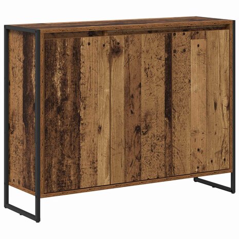 Bijzetkast Oud Hout 96,5 x 30 x 75 cm Bewerkt hout 2