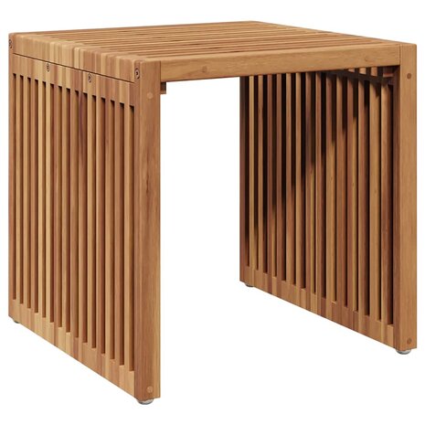 Tuin Bijzettafel Bruin 45 x 42,5 x 45 cm Massief Teakhout 7
