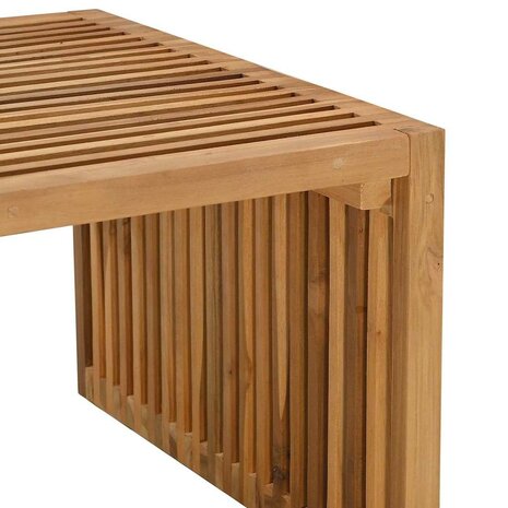 Tuin Bijzettafel Bruin 110 x 55 x 35,5 cm Massief Teakhout 9