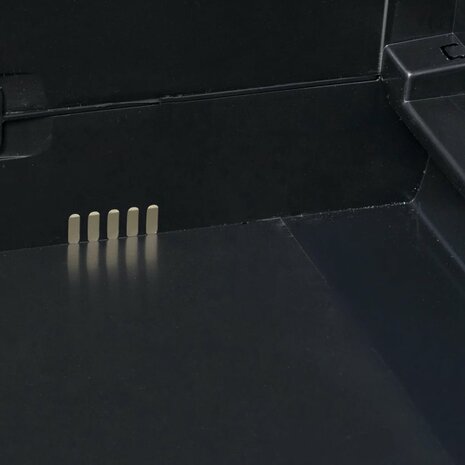 Tuinkast met 4 schappen zwart en grijs 8