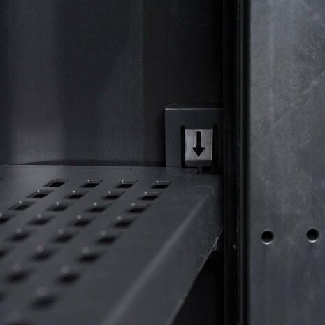 Tuinkast met 3 schappen zwart en grijs 5