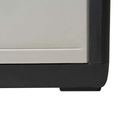 Tuinkast met 3 schappen zwart en grijs 8