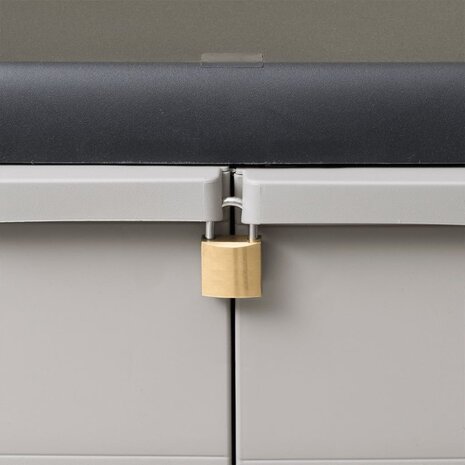 Tuinkast met 2 schappen zwart en grijs 4