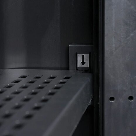 Tuinkast met 2 schappen zwart en grijs 5