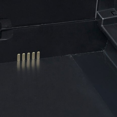 Tuinkast met 2 schappen zwart en grijs 6