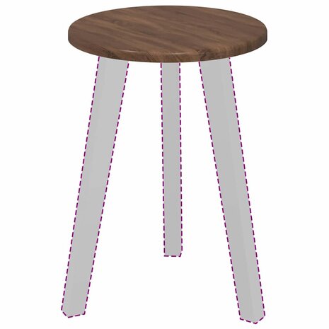 Tafelblad bruin eikenkleur 30 x 30 x 1,5 cm Bewerkt hout 3