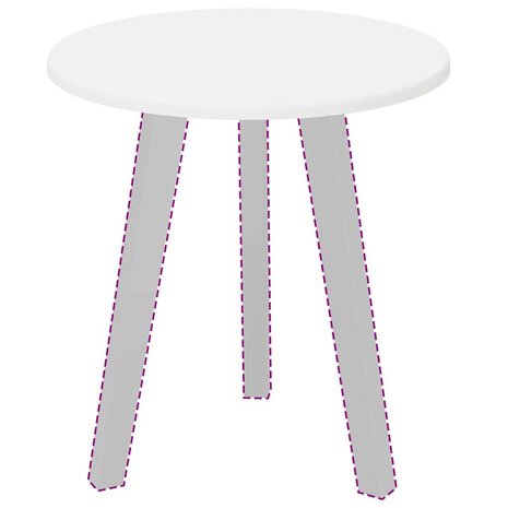 Tafelblad Wit 40 x 40 x 1,5 cm Bewerkt hout 3