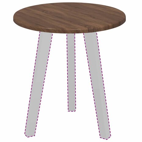 Tafelblad bruin eikenkleur 40 x 40 x 1,5 cm Bewerkt hout 3