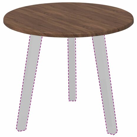 Tafelblad bruin eikenkleur 50 x 50 x 1,5 cm Bewerkt hout 3