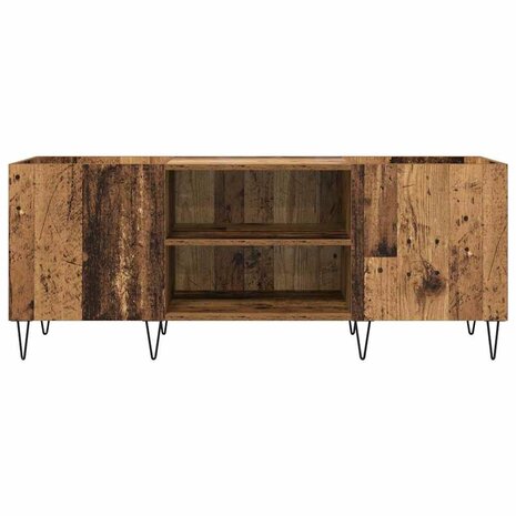 Platenkast Oud Hout 121 x 38 x 48 cm Gemonteerd hout en ijzer 5