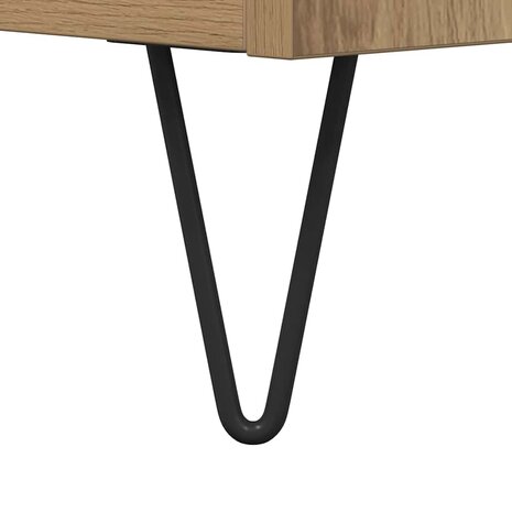 Platenkast met plank met opslag Artisan Eiken 121 x 38 x 48 cm 9