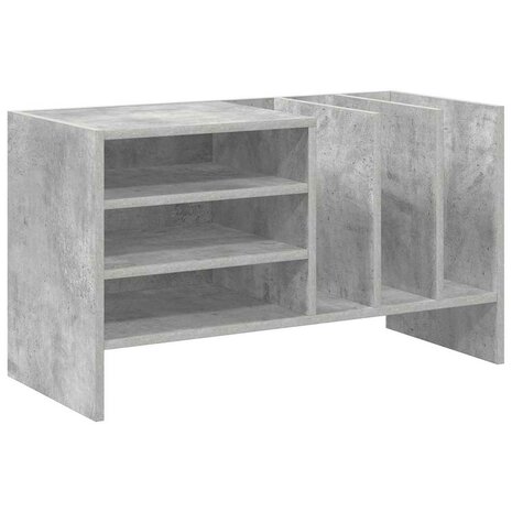 Platenkast met plank Beton Grijs 78.5 x 35 x 45 cm Bewerkt hout 2
