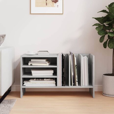 Platenkast met plank Beton Grijs 78.5 x 35 x 45 cm Bewerkt hout 4